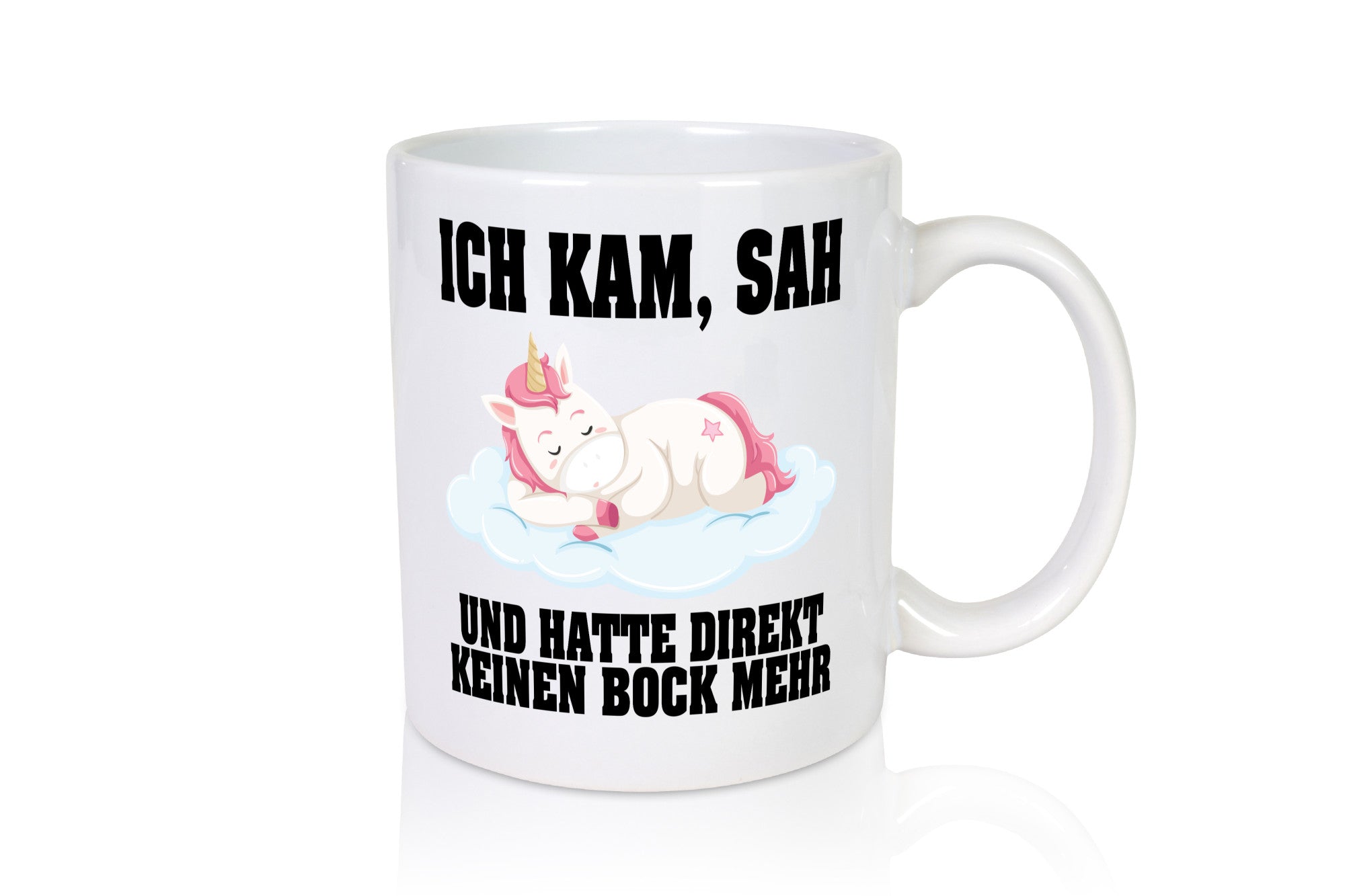 Ich kam, sah hatte direkt keinen Bock | Einhorn Schlafen lustiger Spruch