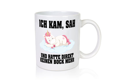 Ich kam, sah hatte direkt keinen Bock | Einhorn Schlafen lustiger Spruch