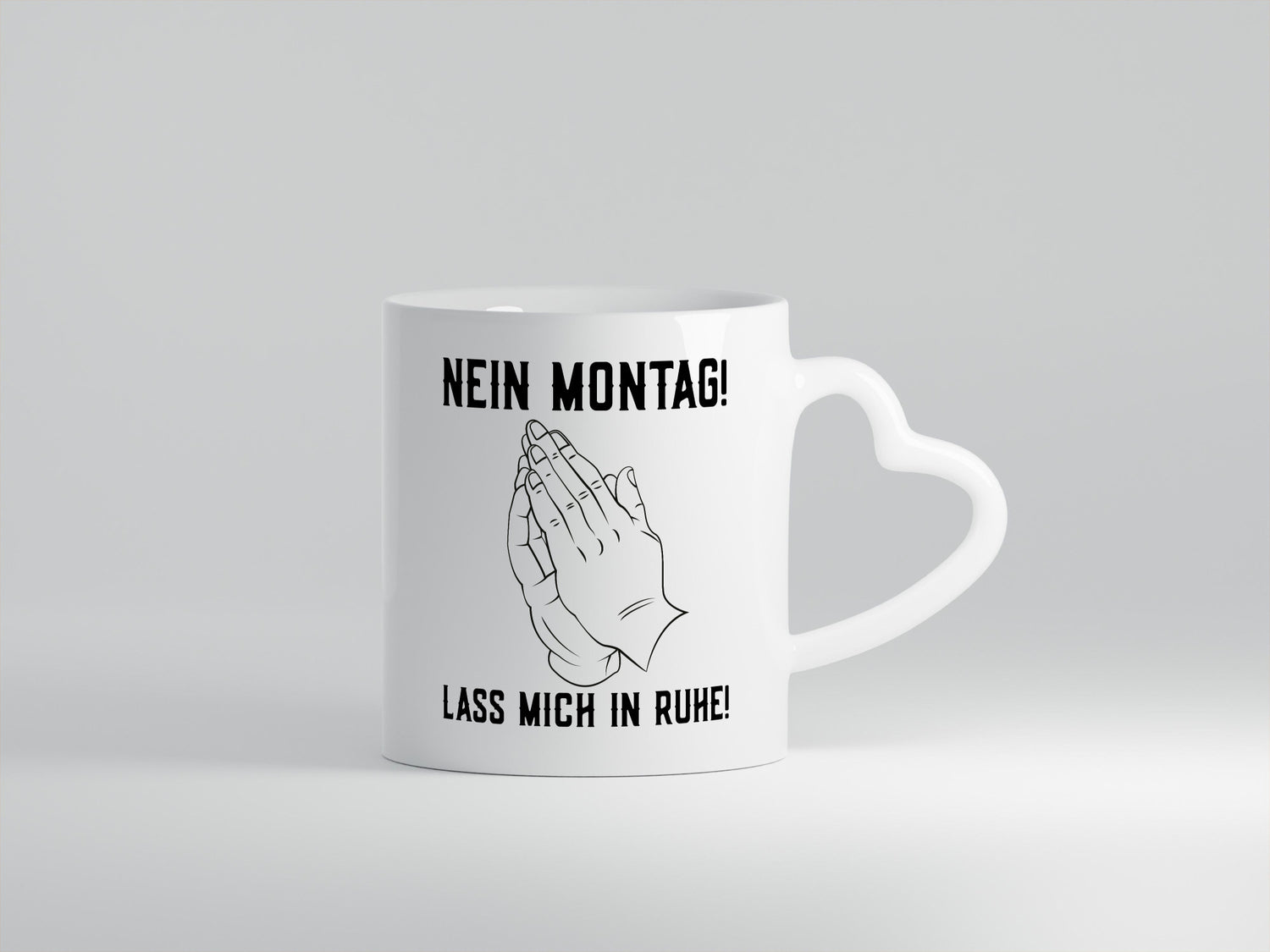 Montag lass mich in Ruhe | bittende Hände Arbeitsmuffel Geschenk Arbeit