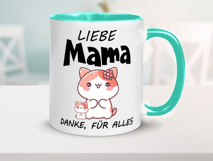 Liebe Mama Danke, für alles | Muttertag Beste Geschenk Familie Geschenkidee Tasse