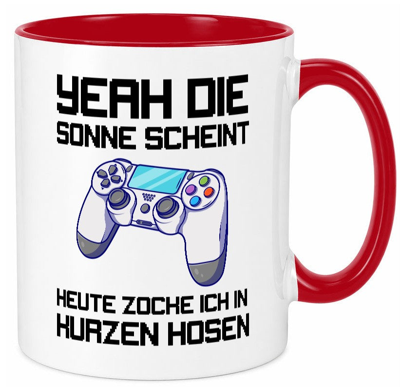 Zocken in kurzen Hosen | Gamer Tasse Statement Humor Geschenkidee