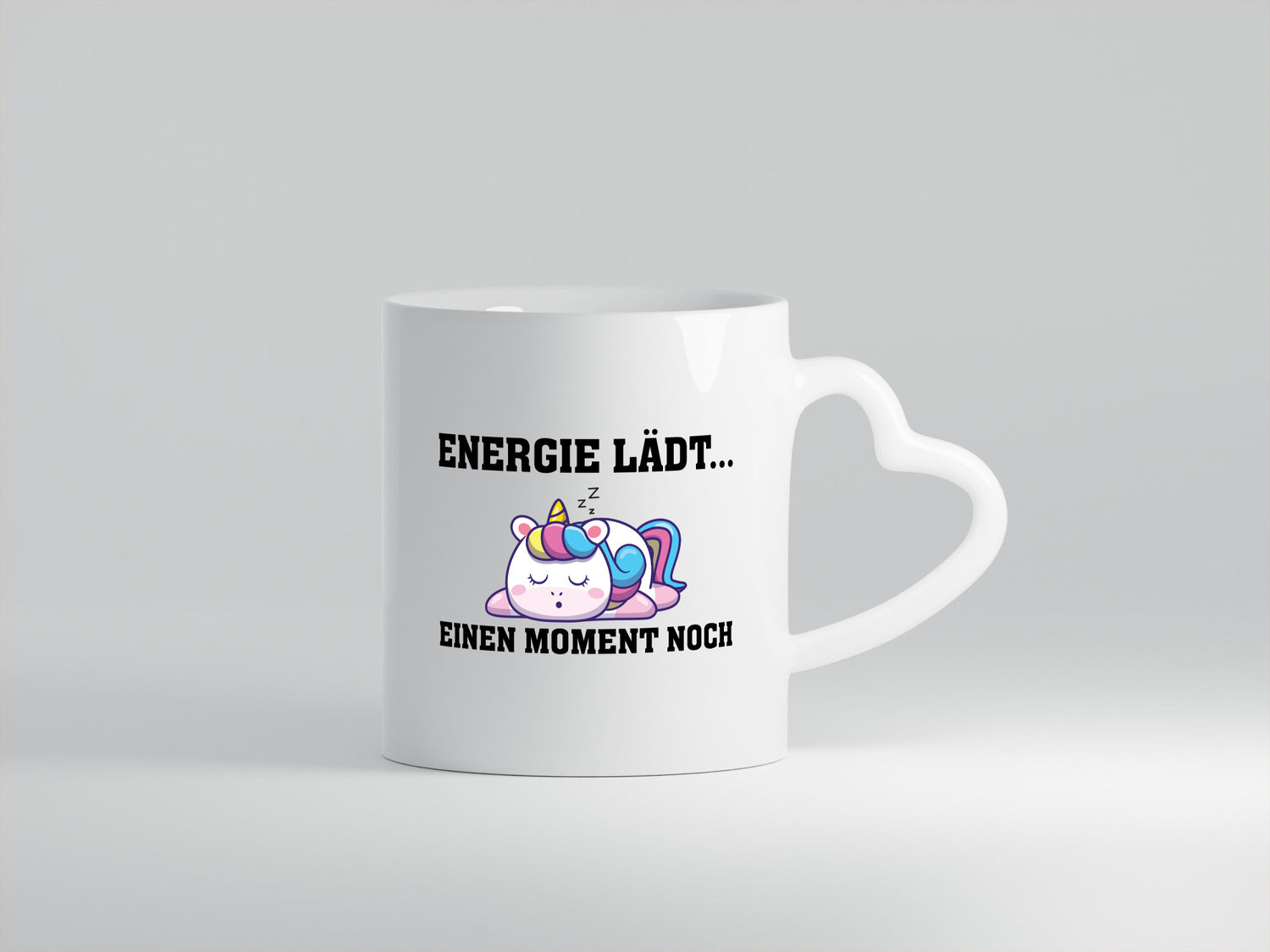 Energie lädt | Faules Einhorn Schlafen Humor Geschenkidee Tasse