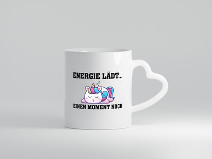 Energie lädt | Faules Einhorn Schlafen Humor Geschenkidee Tasse
