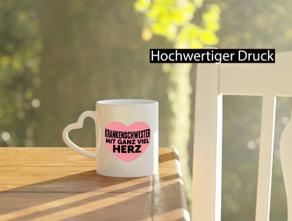 Krankenschwester mit Herz | schöner Spruch Pflegerin lustiger Geschenk Humor