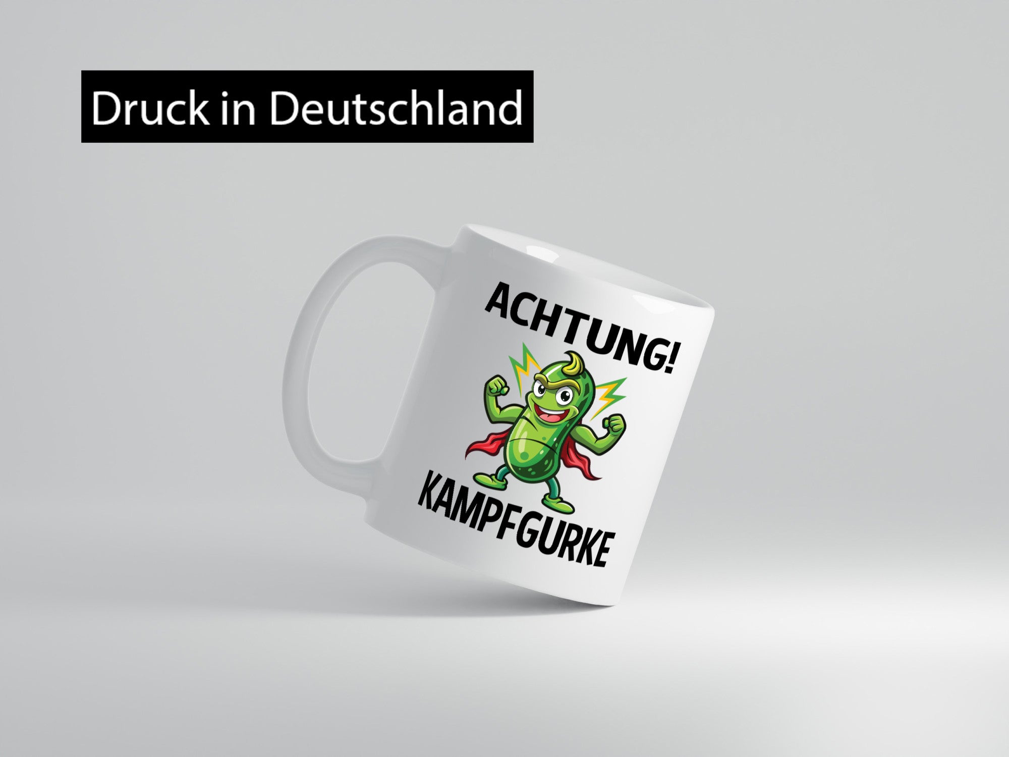 Achtung Kampfgurke | Kult Lustige Gurke v2 Humor Geschenkidee Tasse