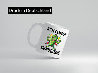 Achtung Kampfgurke | Kult Lustige Gurke v2 Humor Geschenkidee Tasse