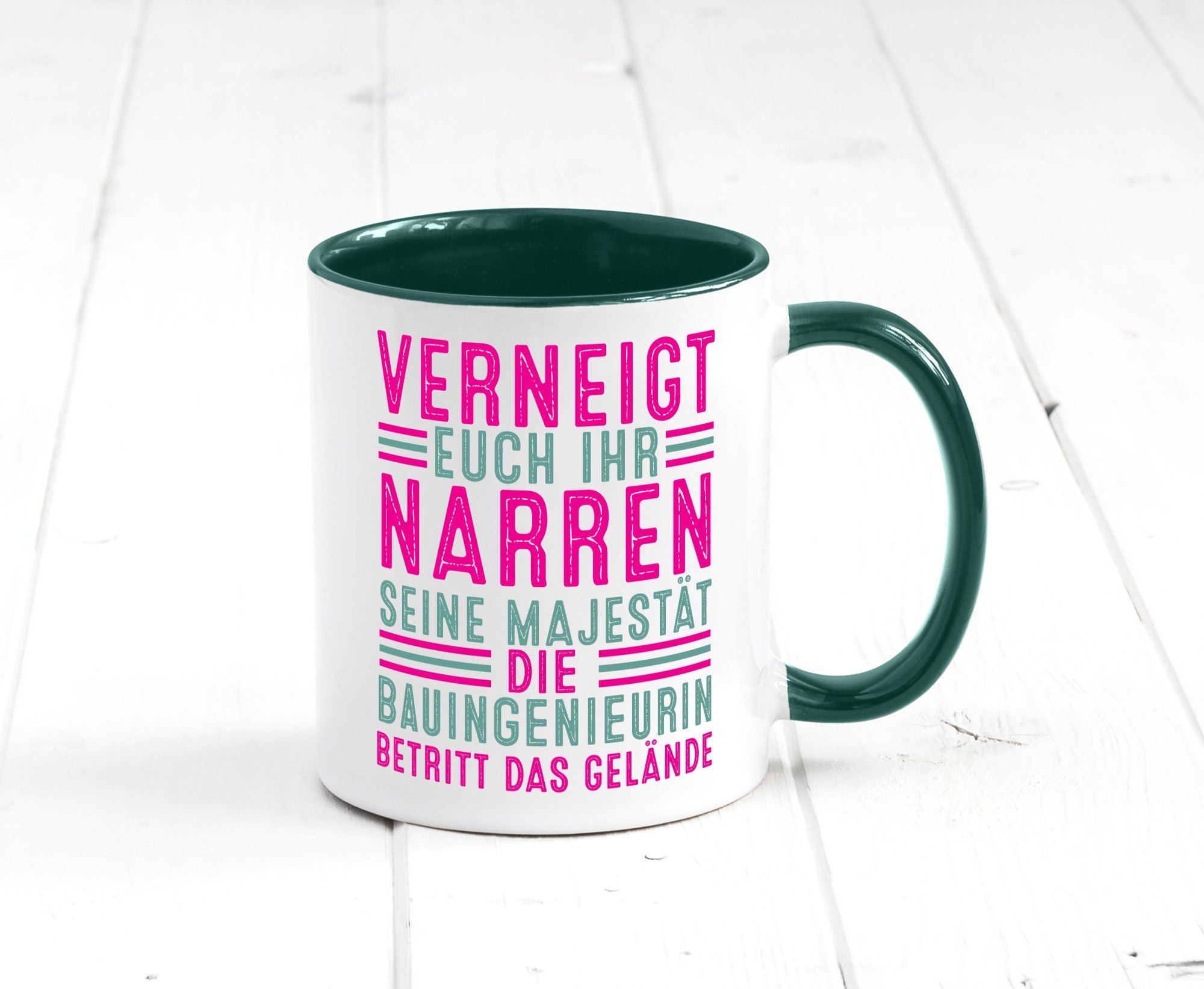 Verneigt euch: Bauingenieurin | Ingenieurin Geschenkidee Humor Tasse