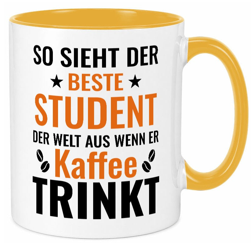 Kaffee trinkt: Student | Universität Uni Studium Humor Geschenkidee Tasse