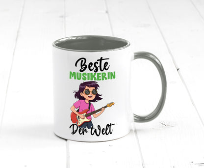 Beste Musikerin | Musik Musikantin v2 Geschenkidee Humor Tasse