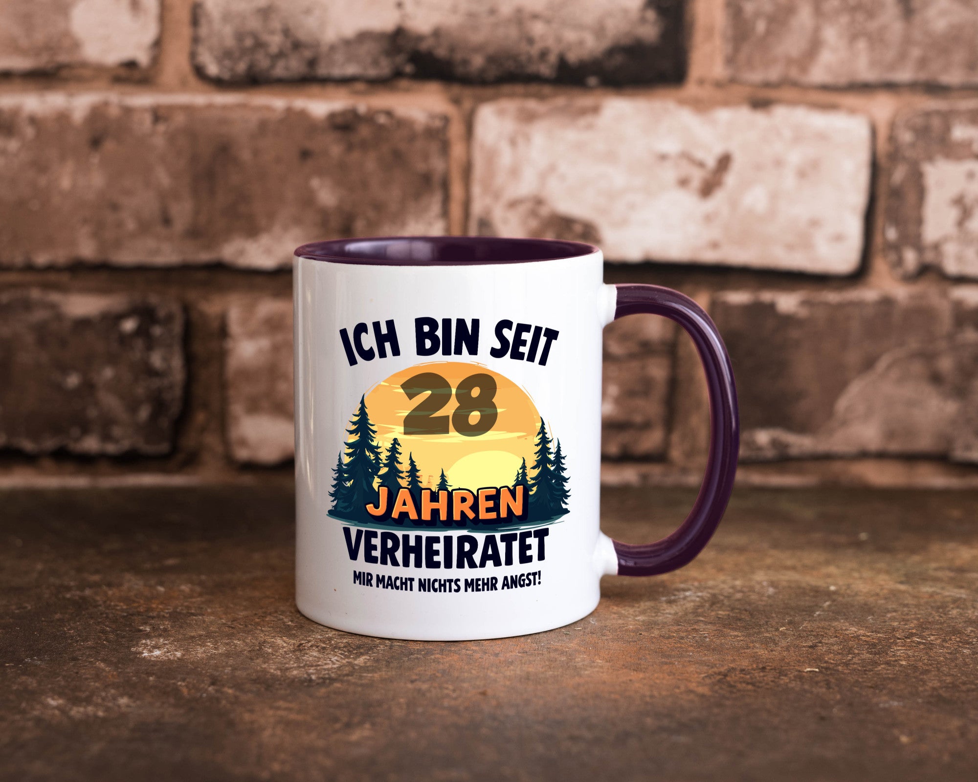 Ich bin Verheiratet | 28. Hochzeitstag Ehepaar v2 lustiger Spruch Geschenk