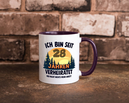 Ich bin Verheiratet | 28. Hochzeitstag Ehepaar v2 lustiger Spruch Geschenk