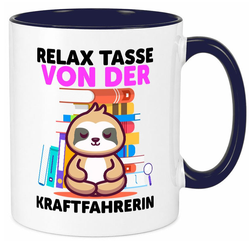Relax Tasse: Kraftfahrerin | Lastwagen LKW Geschenkidee Humor Tasse