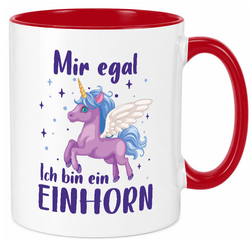 Mir egal, ich bin ein Einhorn | lustig Humor Geschenkidee Geschenk Tasse