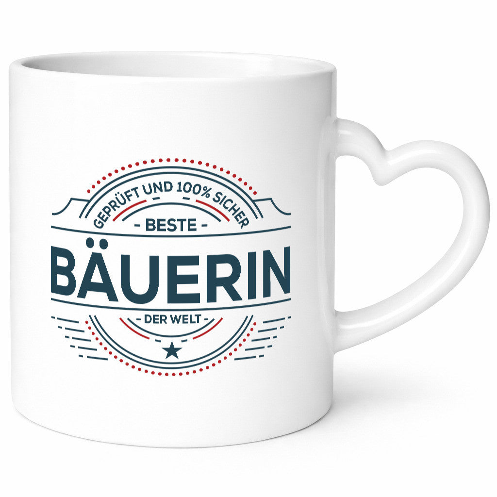 Geprüft und sicher: Bäuerin | Bauernhof Landwirtschaft Humor Geschenkidee Tasse