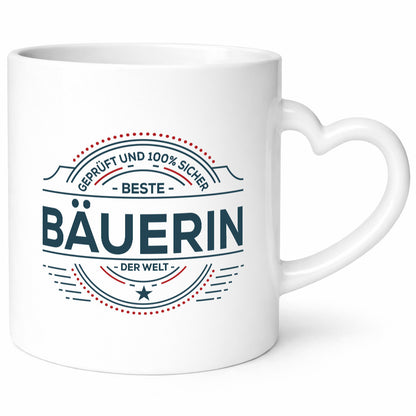 Geprüft und sicher: Bäuerin | Bauernhof Landwirtschaft Humor Geschenkidee Tasse