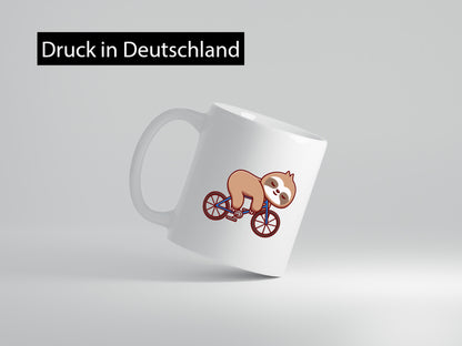 Faultier Tasse | Fahrrad Sportmuffel Fahrradmotiv lustig Tierliebhaber Humor