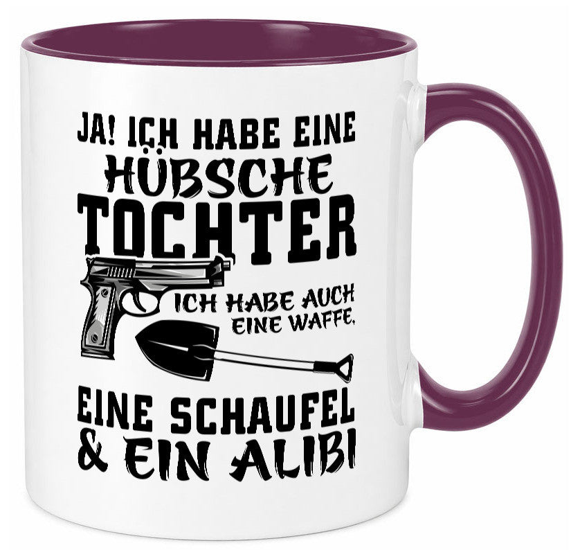 Hübsche Tochter Geschenk Familie Geschenkidee lustiger Spruch Tasse