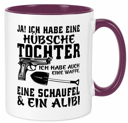 Hübsche Tochter Geschenk Familie Geschenkidee lustiger Spruch Tasse