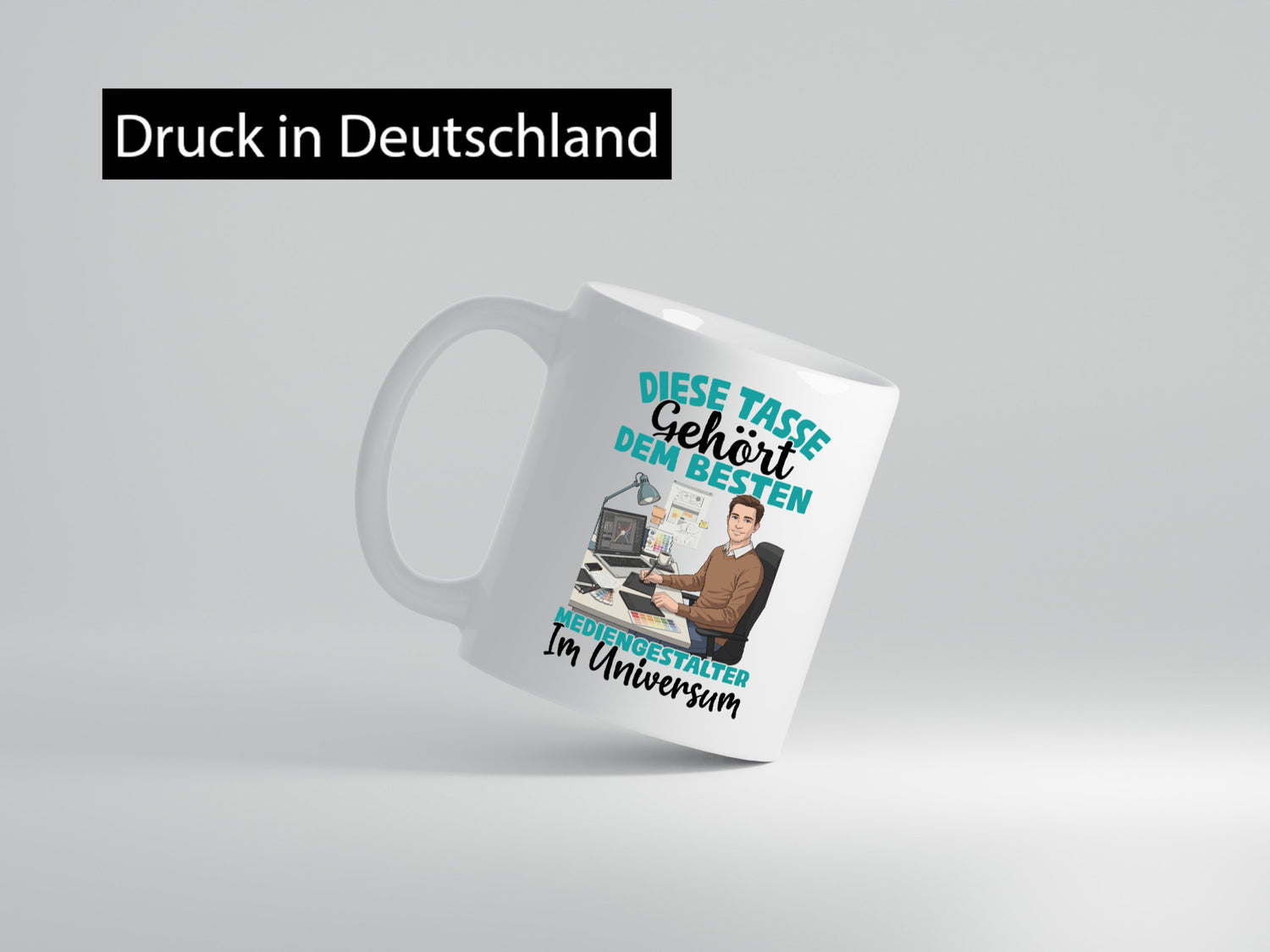 Im Universum: Mediengestalter | Medien Geschenk Humor Geschenkidee lustiger