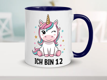 12. Geburtstag | 12 Jahre Einhorn Mädchen lustig Geschenkidee Geschenk Tasse
