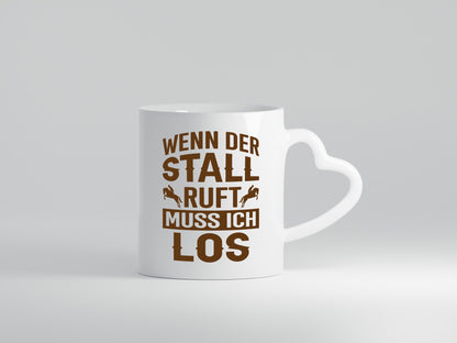 Wenn der Stall ruft muss ich los | Reiten Pferde Humor Geschenkidee Tasse