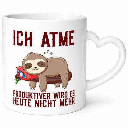 Ich atme | Faultier Faulpelz unproduktiv Schlafen Humor Tierliebhaber
