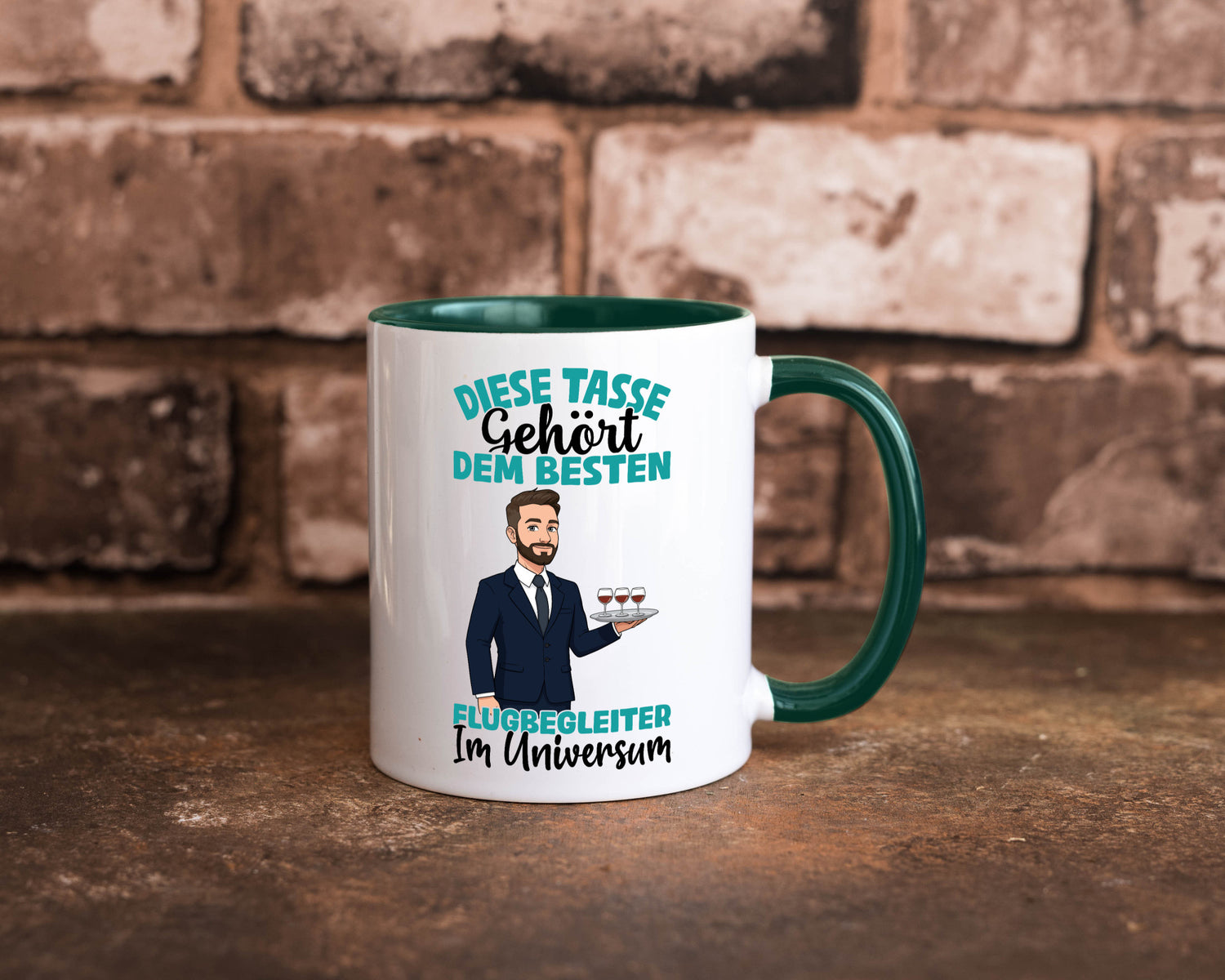 Im Universum: Flugbegleiter | Steward Flughafen Humor Geschenkidee Tasse