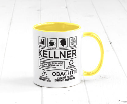 Achtung Probleme Kellner | kellnern Bedienung lustiger Spruch Geschenk Humor