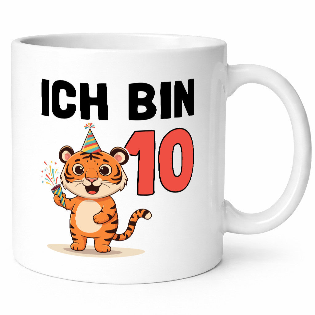 10. Geburtstag | 10 Jahre Tiger Geschenkidee Humor Tasse