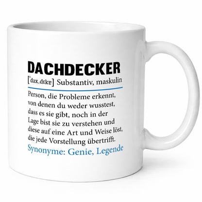 Dachdecker | Meister Beruf Dachbau Hausbau Geschenkidee Arbeit Kollegen Büro
