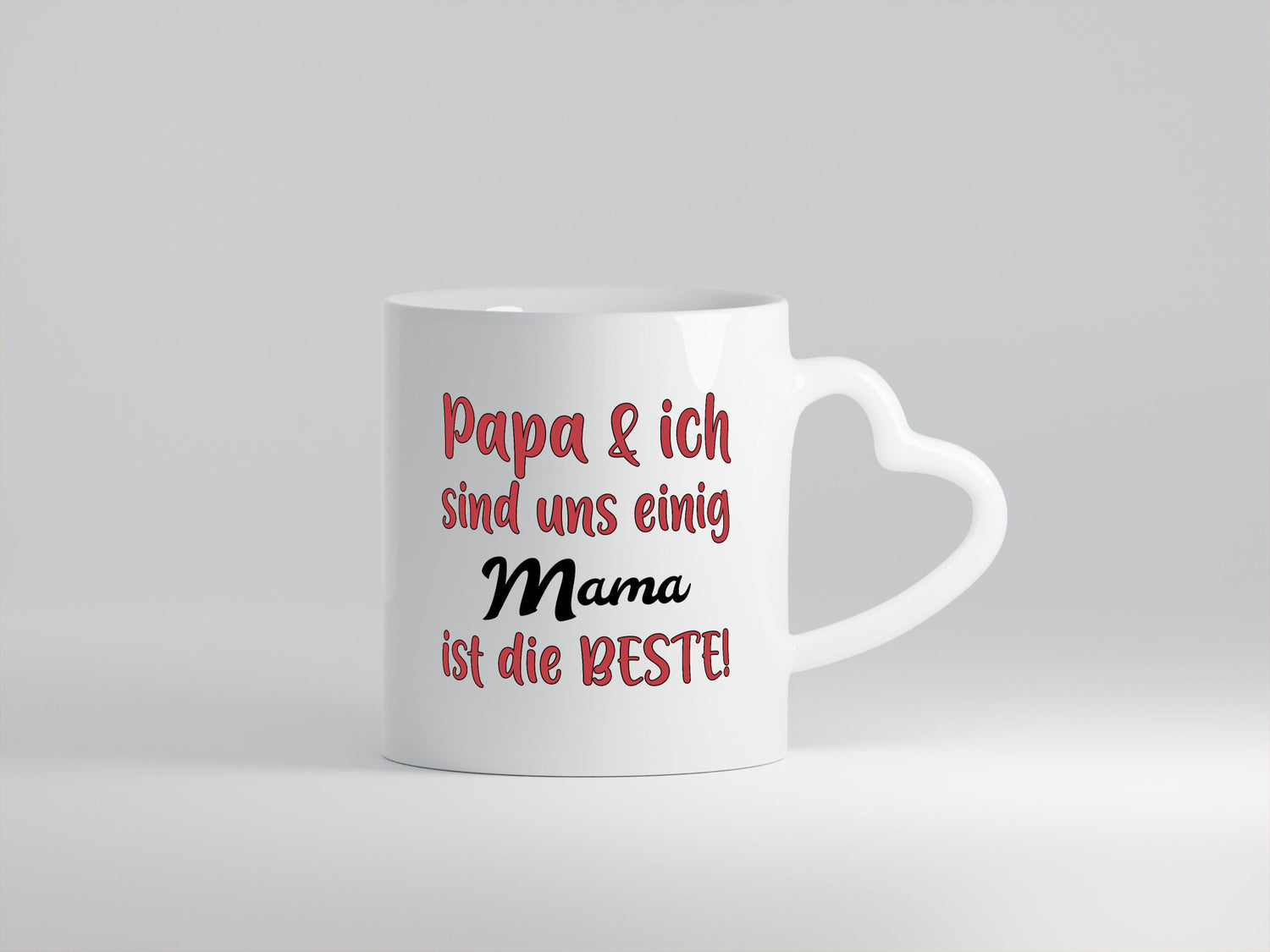 Papa &amp; ich sind uns einig | Mama ist die Beste Geschenkidee Familie Humor Tasse