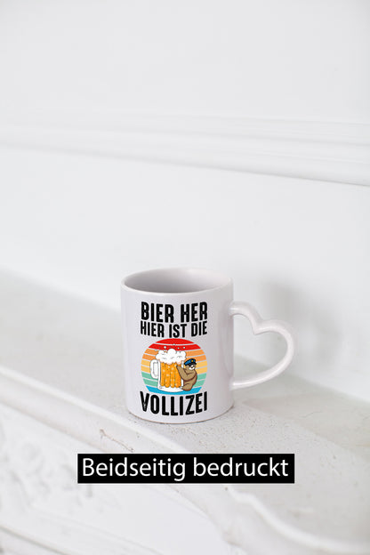 Bier her hier ist die Vollizei | Biertrinker Faultier lustig Tierliebhaber