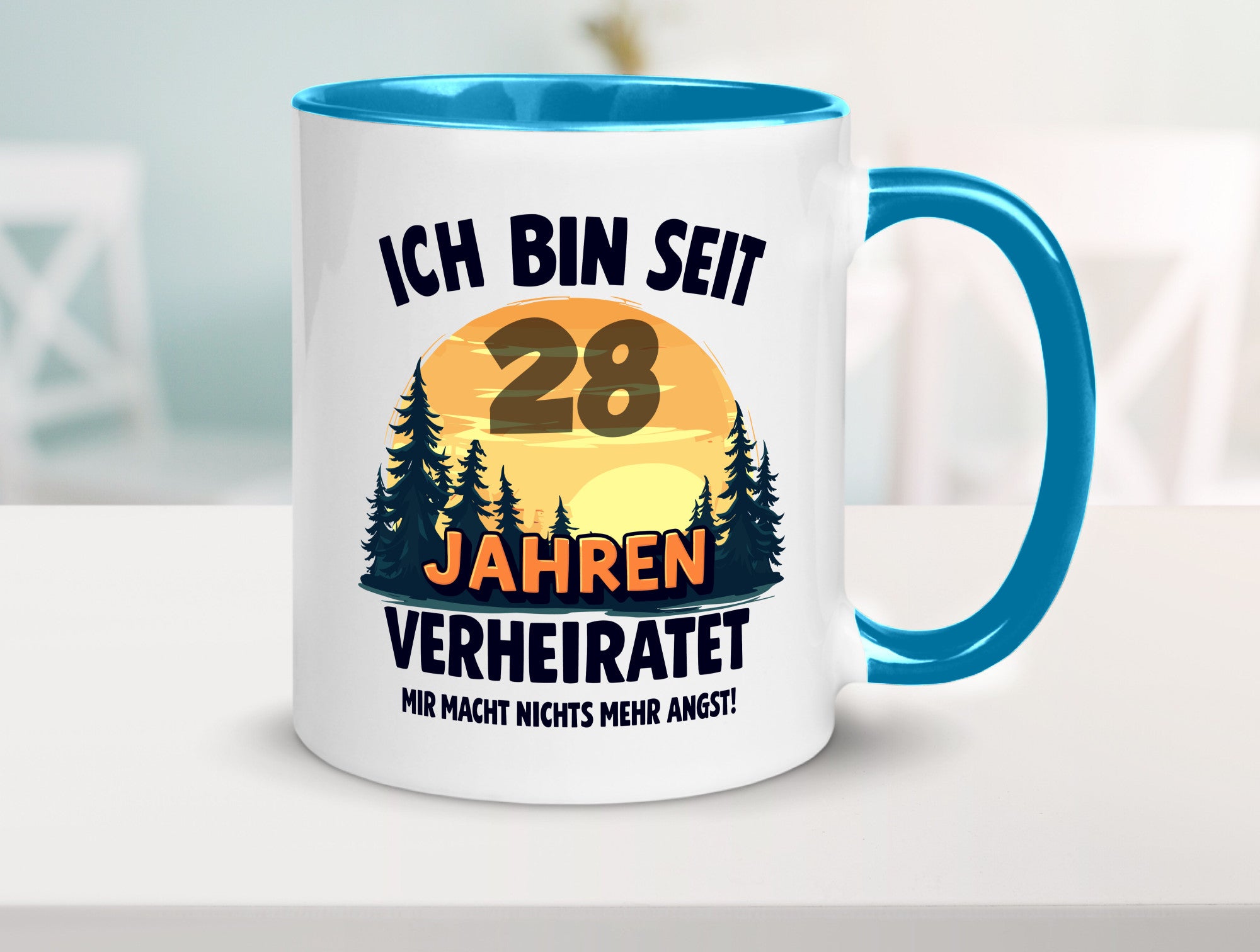 Ich bin Verheiratet | 28. Hochzeitstag Ehepaar v2 lustiger Spruch Geschenk