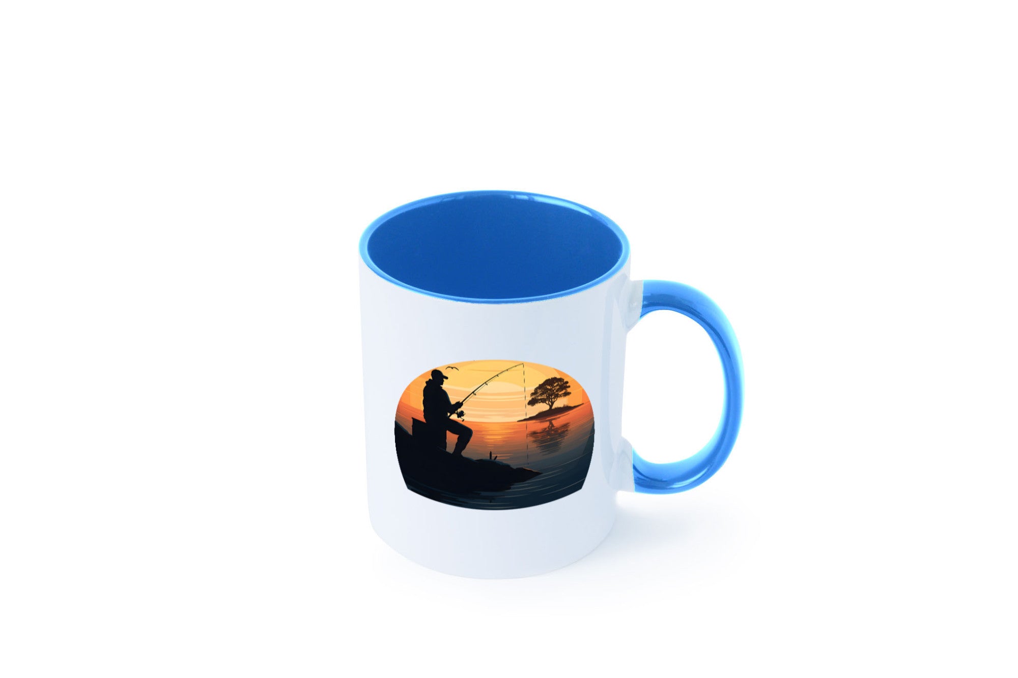 Angler | Sonnenuntergang Fischer Fische Angeln v2 Geschenk Humor Geschenkidee