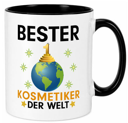 Welt Bester Kosmetiker | Kosmetik Stylist Visagist lustig Humor Geschenkidee Tasse