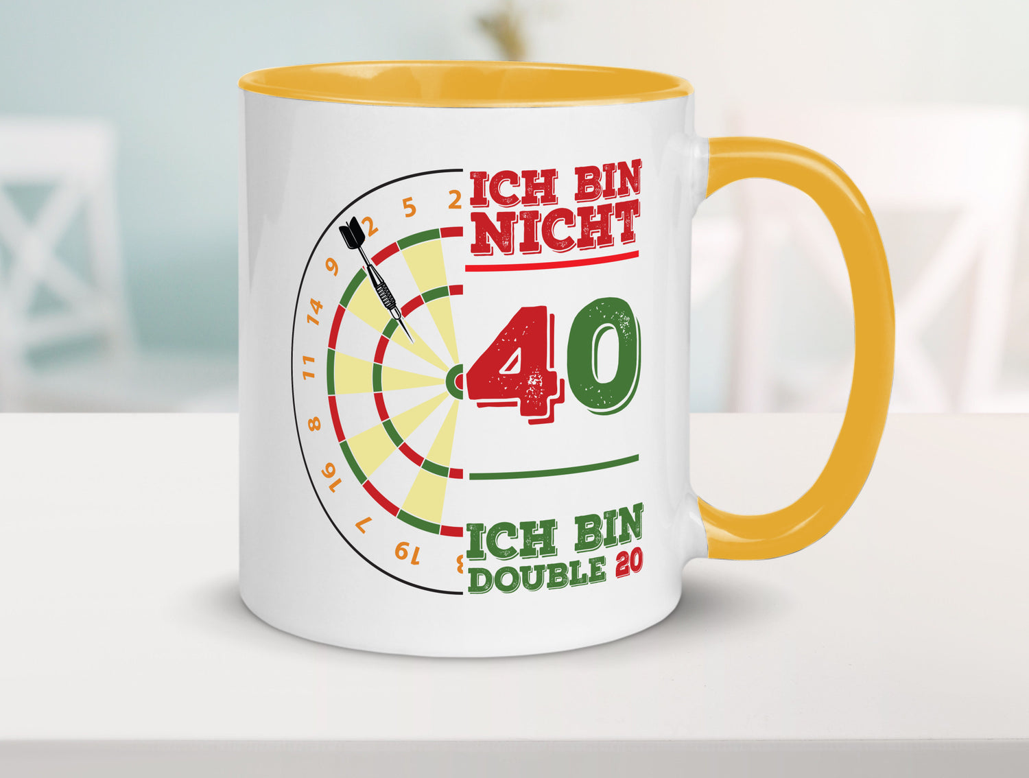 Ich bin nicht 40 double 80 | Dart spieler Geschenkidee Humor Tasse