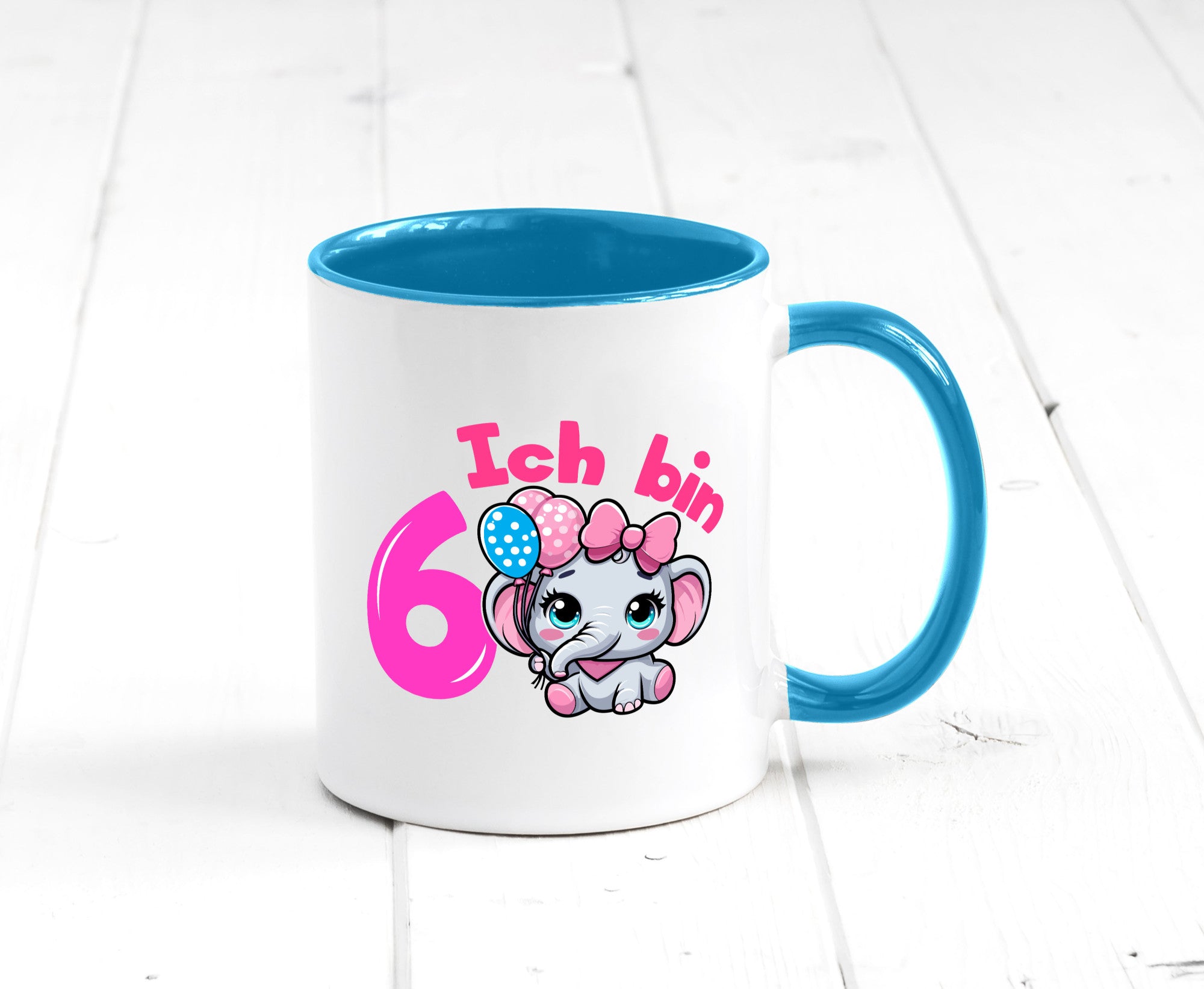 6. Geburtstag | 6 Jahre Elefant Mädchen Humor Geschenkidee Tasse