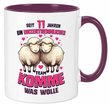 11 Jahre Verheiratet | ein Team Ehepaar v2 Humor Geschenkidee Tasse