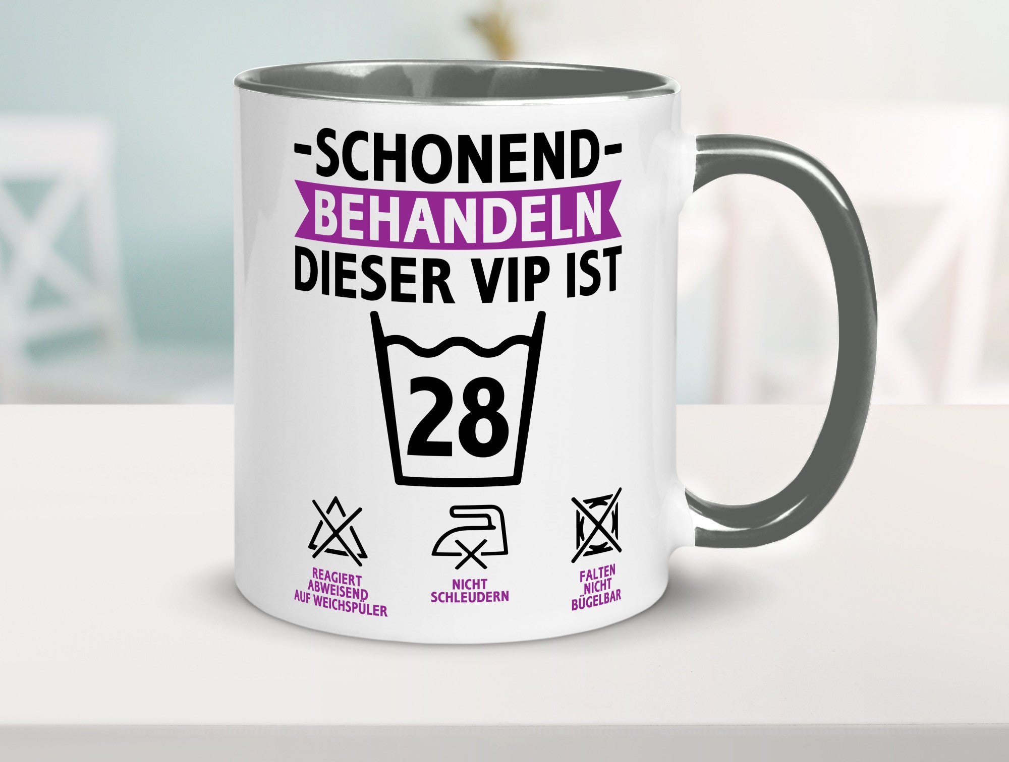 28 Geburtstag | schonend behandeln Jahre Humor Geschenkidee Tasse