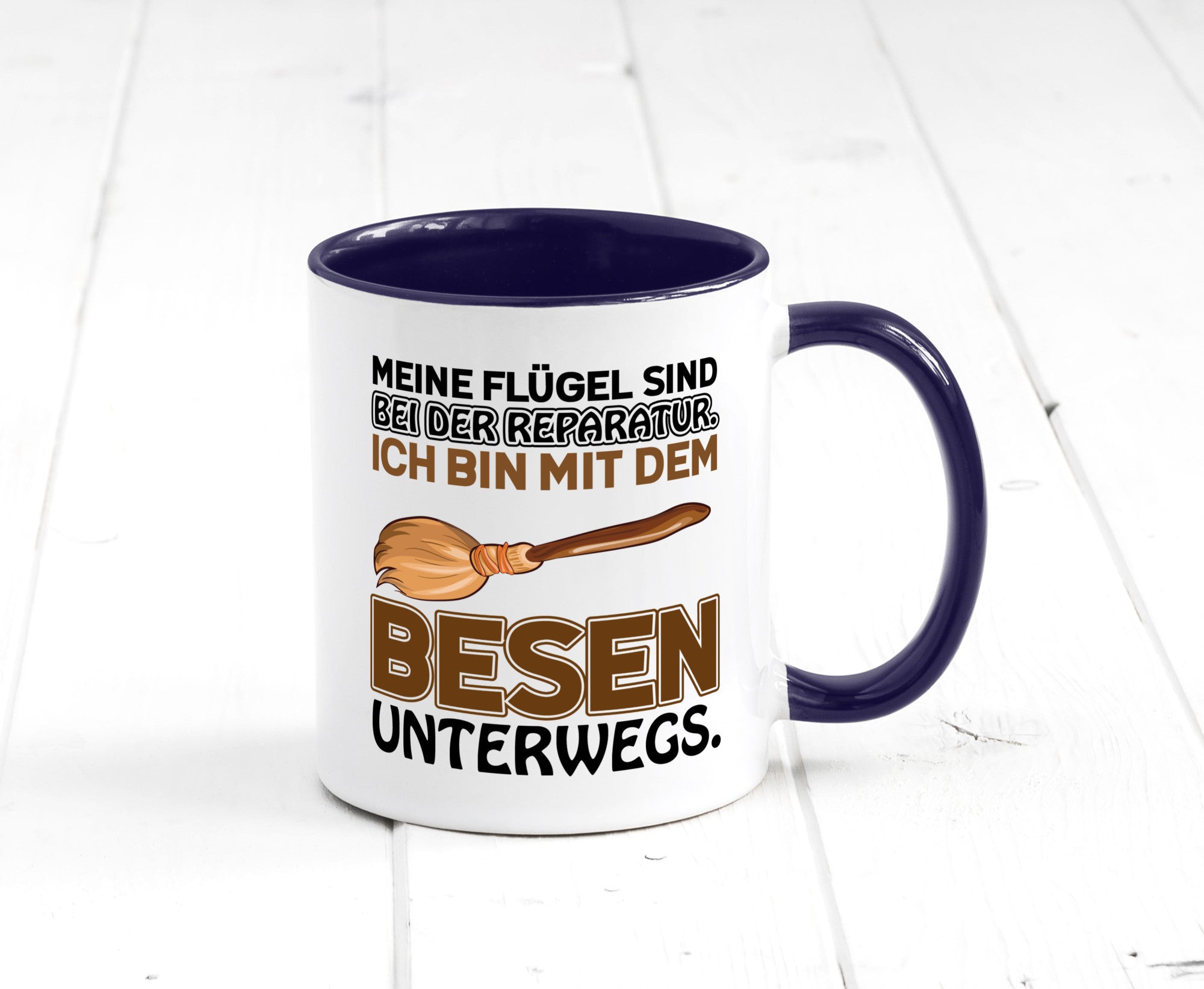 Flügel Reperatur lustig Humor Geschenkidee Geschenk Tasse