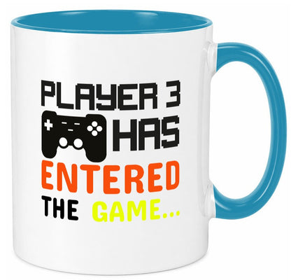 Player 3 | Schwangerschaft Tasse Nachwuchs Eltern Humor Geschenkidee