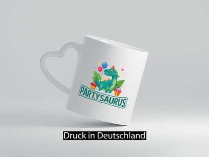 Partysaurus | Geburtstag Dinosaurier Luftballon Geschenkidee Humor Tasse