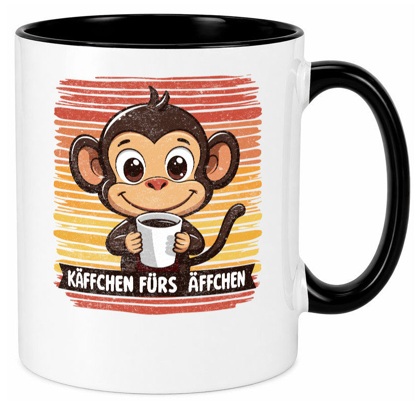 Käffchen fürs Ã„ffchen | Kaffeetrinker Affe v2 lustiger Spruch Geschenk Humor Tasse