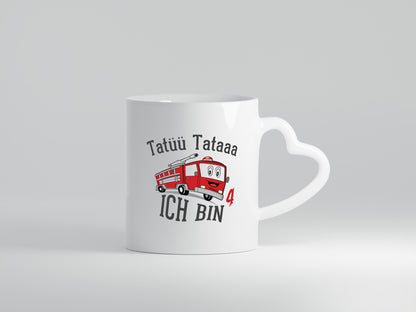 Tatüüü Tataaa ich bin 4 | 4. Geburtstag Feuerwehr lustig Geschenkidee Geschenk
