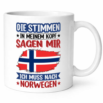 Norwegen | Urlaub Stimmen in meinem Kopf Traumland v2 lustig Humor Geschenkidee