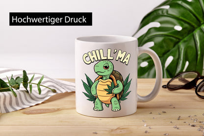 Chill ma | Cannabis Schildkröte v2 Geschenk Humor Geschenkidee lustiger Spruch