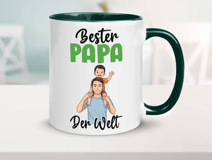 Bester Papa | Vatertag Daddy Familie lustiger Spruch Geschenk Geschenkidee Tasse