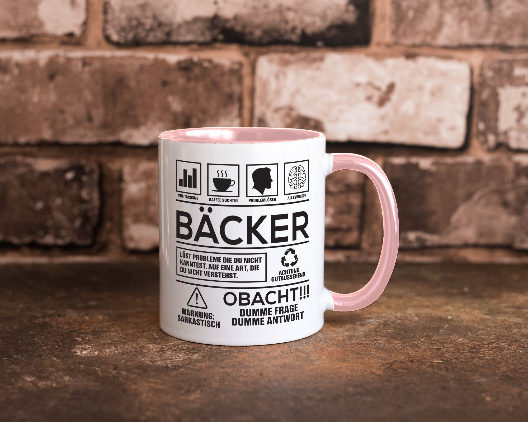 Achtung Probleme Bäcker | Bäckerei Backen Konditor Geschenk Humor Geschenkidee