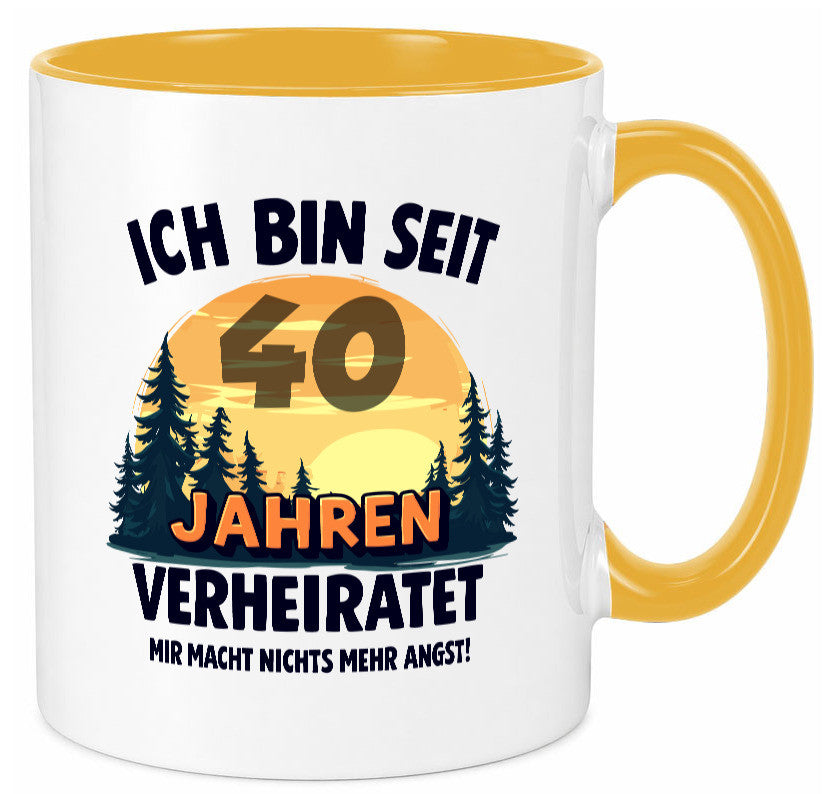 Ich bin Verheiratet | 40. Hochzeitstag Ehepaar v2 Humor Geschenkidee Tasse