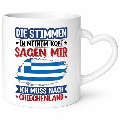 Griechenland | Urlaub Stimmen in meinem Kopf Traumland Humor Geschenkidee Tasse